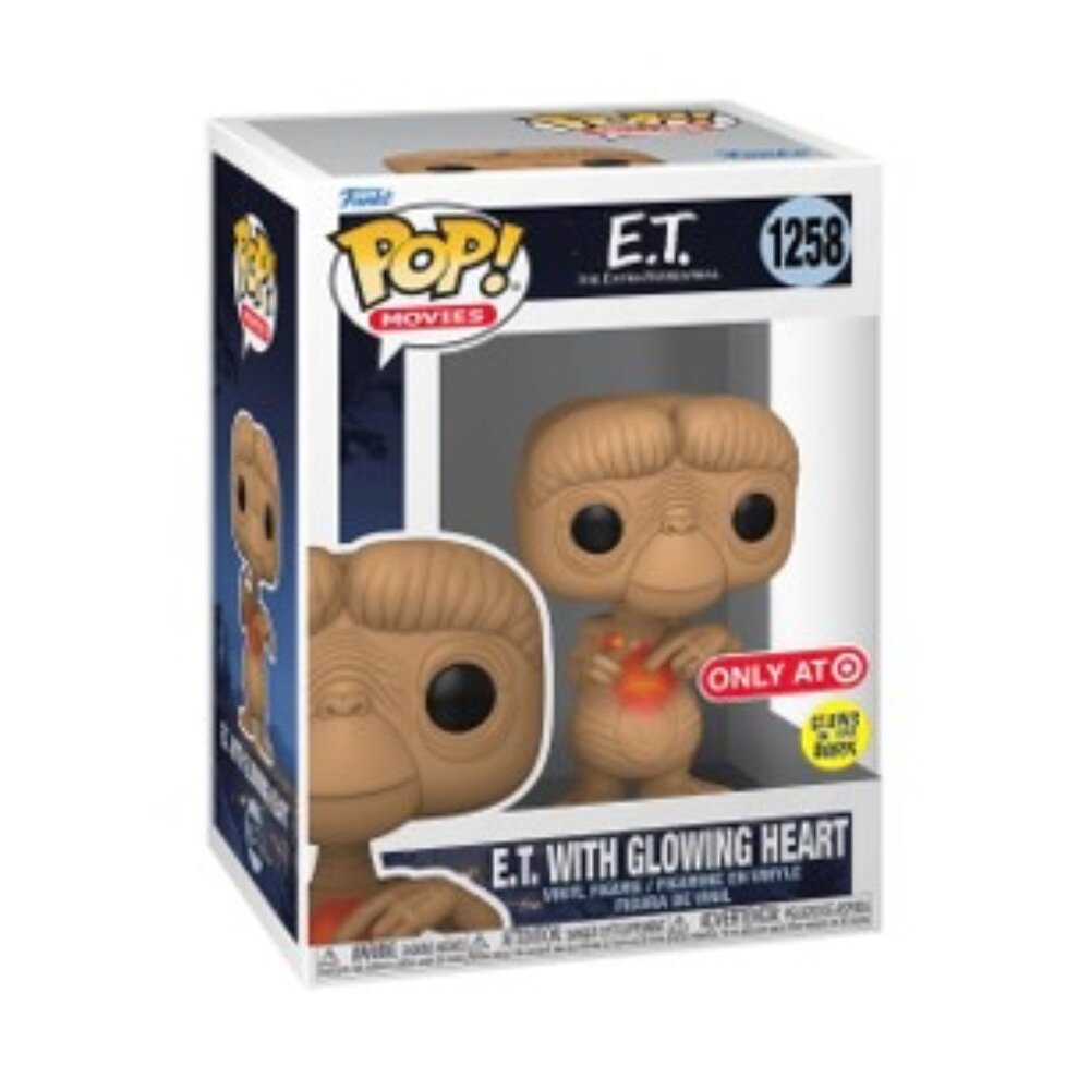 Funko Pop! Movies E.T. The Extra-Terrestrial With Glowing Heart Figurine NWT